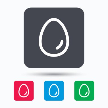 Yumurta simgesi. Kahvaltı yemek işareti.