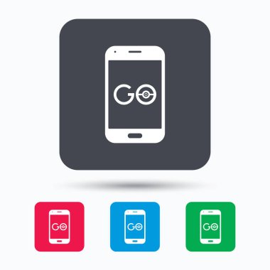 Smartphone oyun simgesi. Sembol gitmek.
