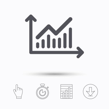 Grafik simgesi. İş analizi işareti grafik.