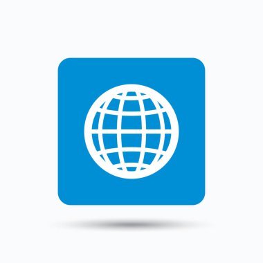 Küre simgesi. Dünya ya da Internet işareti.