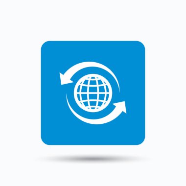 Küre simgesi. Dünya ya da Internet işareti.