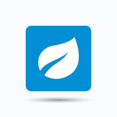 Yaprak simgesi. Taze organik ürün işareti.