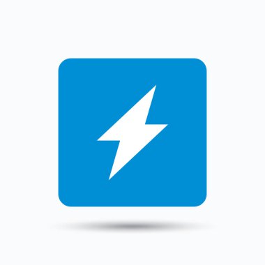 Yıldırım ikonuna. Elektrik enerji güç işareti.
