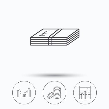 Nakit para ve dinamik grafik simgeleri.