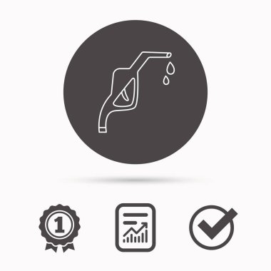 Benzin pompa meme simgesi. Benzin istasyonu işareti.