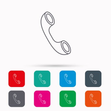 Telefon simgesi. Çağrı işareti.