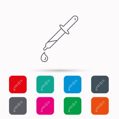 Pipet simgesi. Laboratuvar analiz işareti.