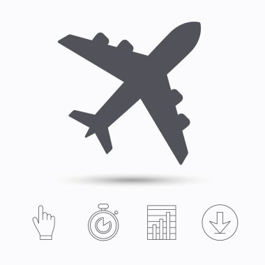 Uçak simgesi. Uçuş taşıma işareti.