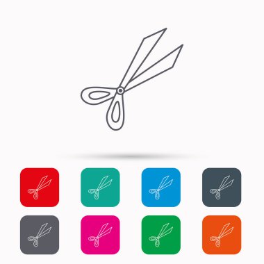 Bahçe makası simgesi. Secateurs işareti aracı.