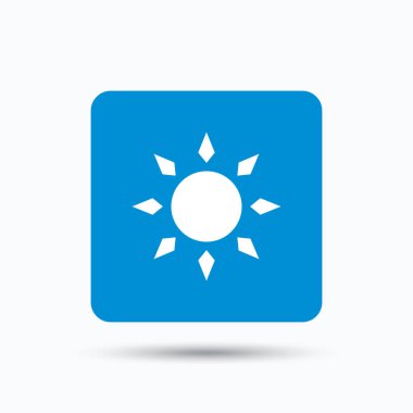 Güneş simgesi. Güneşli hava işareti.