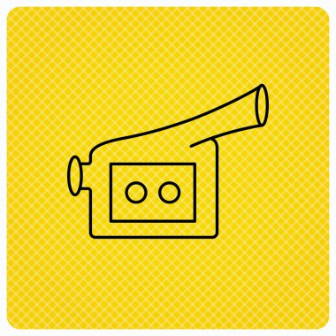 Video kamera simgesi. Retro sinema işareti.