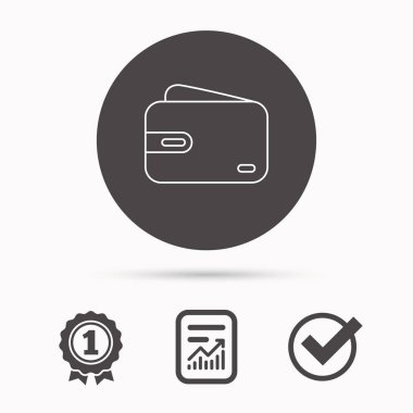 M-cüzdan simgesi. Nakit para çantası işareti.