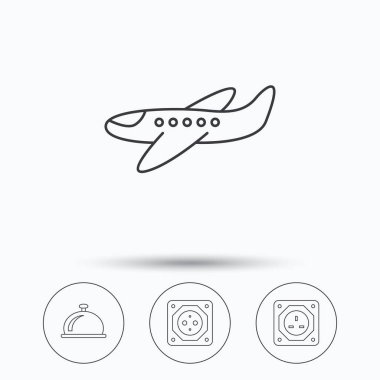 Hava-uçak, Avrupa soket ve Resepsiyon simgeler çan.