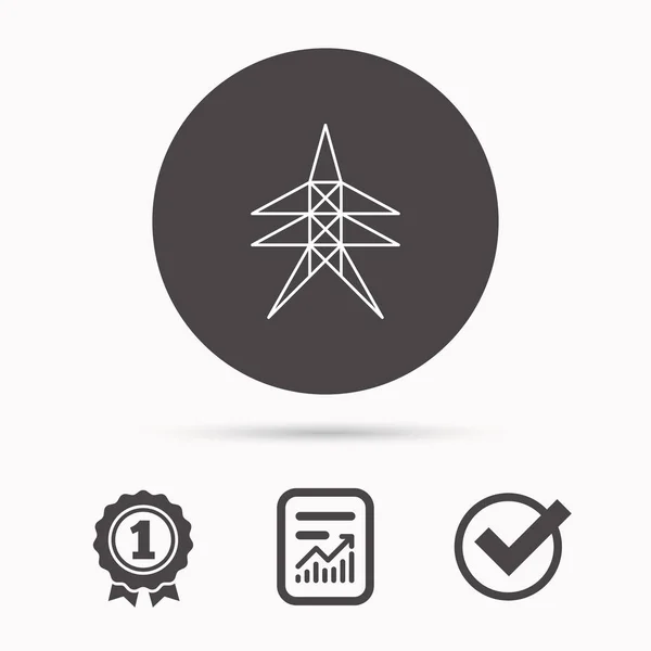 Icône de centrale électrique. Panneau tour d'alimentation . — Image vectorielle