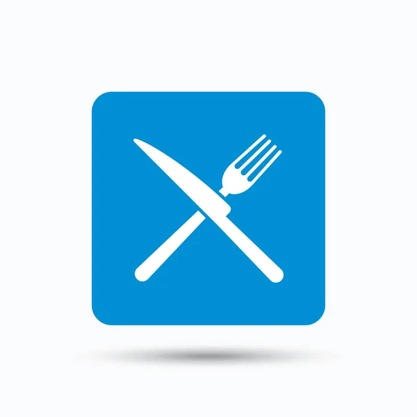 Icônes fourchette et couteau. Panneau couverts . — Image vectorielle