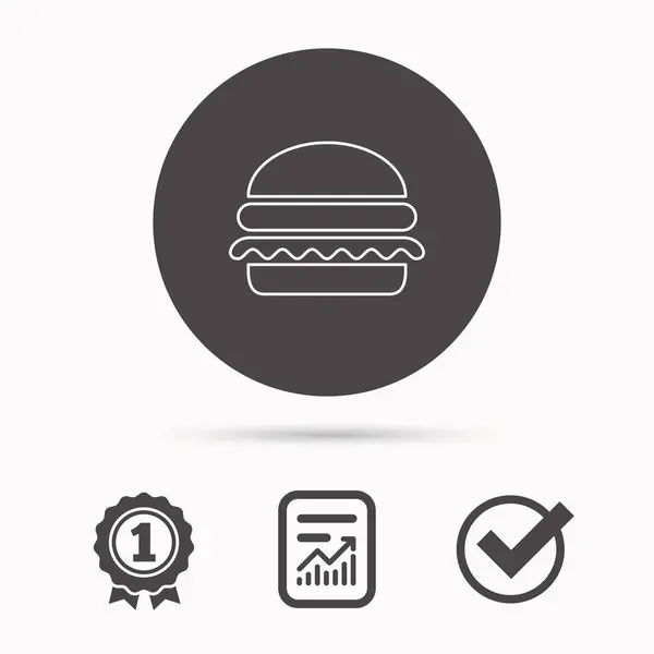 Icono de hamburguesa. Signo de comida rápida . — Vector de stock