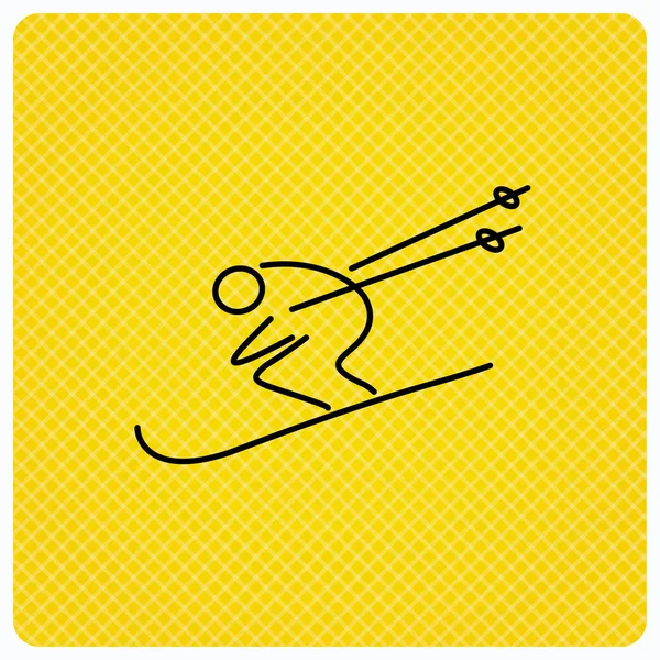Icône de ski. Saut à ski signe de sport extrême . — Image vectorielle