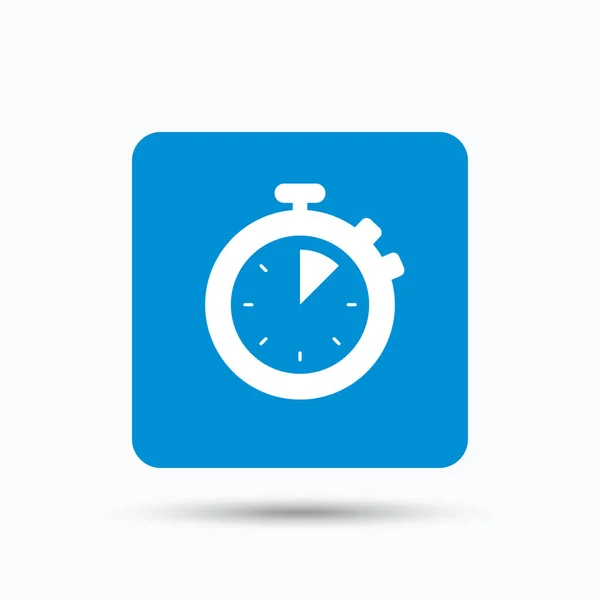 Stopwatch pictogram. Timer of klok apparaat teken. — Stockvector