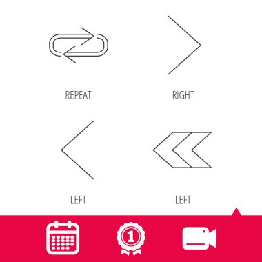 Oklar simgeler. Doğru tekrar lineer işaretler.