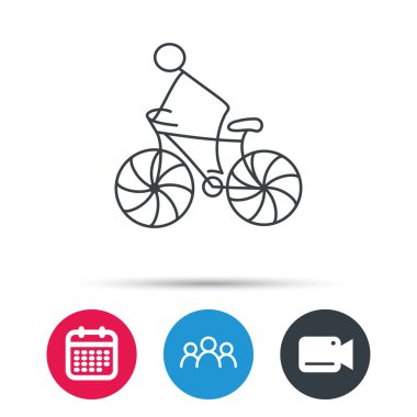 Bisikleti spor idolü. Bisiklet Yarışı işareti.