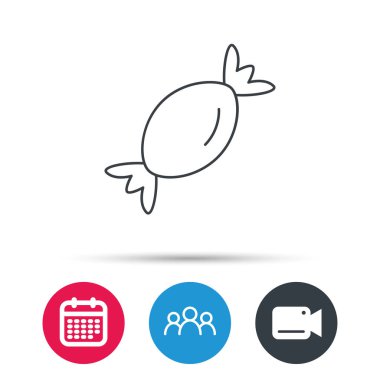 Şeker simgesi. Tatlı şeker lolipop işareti.