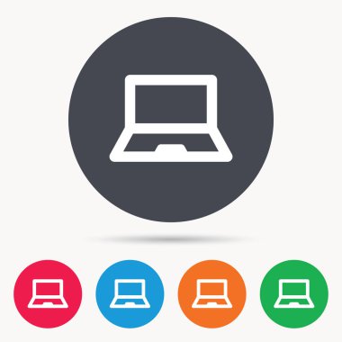 Bilgisayar kutsal kişilerin resmi. Defter ya da laptop pc işareti.