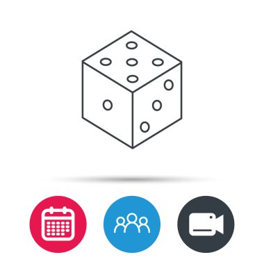 Zar simgesi. Casino oyun aracı işareti.