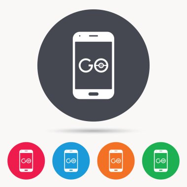 Smartphone oyun simgesi. Sembol gitmek.