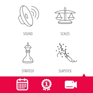 Adalet, ses ve strateji ölçekler.