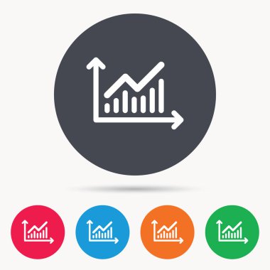 Grafik simgesi. İş analizi işareti grafik.