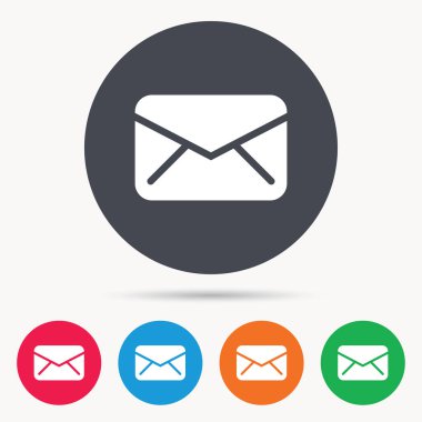 Zarf simgesi. İleti işaret gönder.