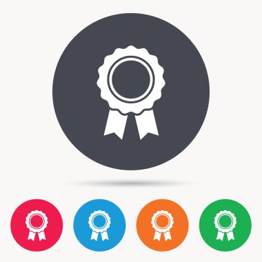 Madalya simgesi. Kazanan ödül amblemi işareti.