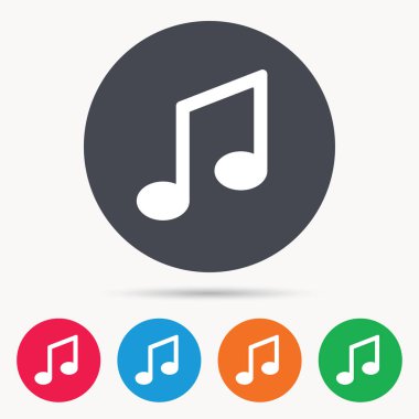 Müzik simgesi. Nota işareti.