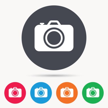 Kamera simgesi. Profesyonel photocamera işareti.