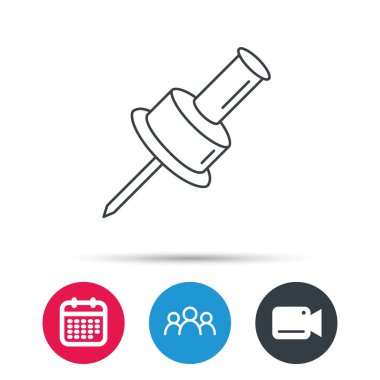 Raptiye simgesini. PIN aracı işareti.