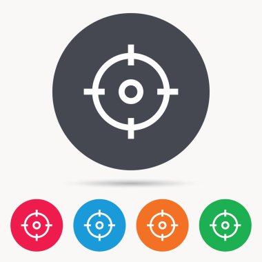 Hedef simgesi. Crosshair amaç işareti.