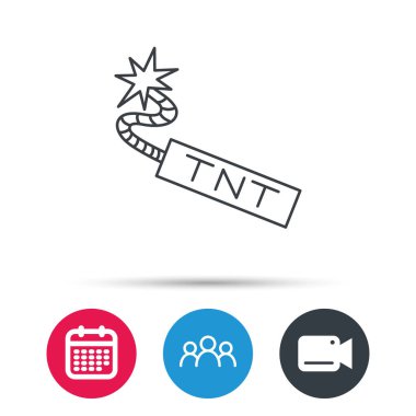 TNT dinamit simgesi. Bomba patlama işareti.