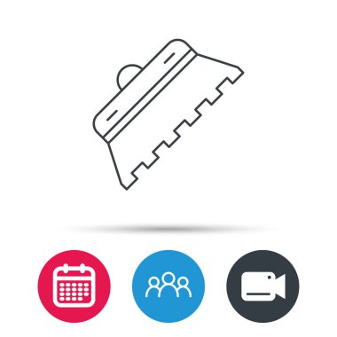 Mala kiremit simgesi. Spatula onarım aracı işareti.