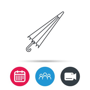 Şemsiye simgesi. Su koruma işareti.