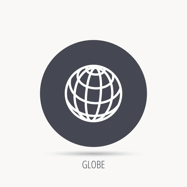 Icono del globo. Signo de viaje mundial . — Vector de stock