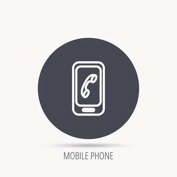 Εικονίδιο smartphone. Κινητό τηλέφωνο με οθόνη αφής σημάδι. — Διανυσματικό Αρχείο