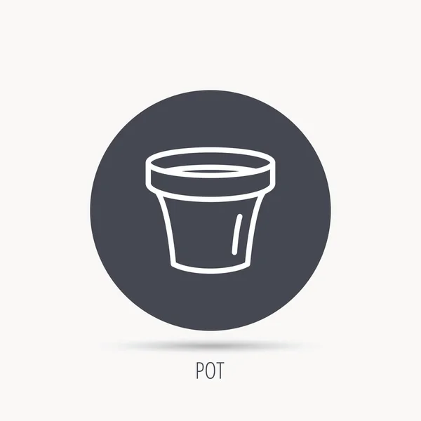 Flower pot icon. Gardening ceramic container. — Stock Vector
