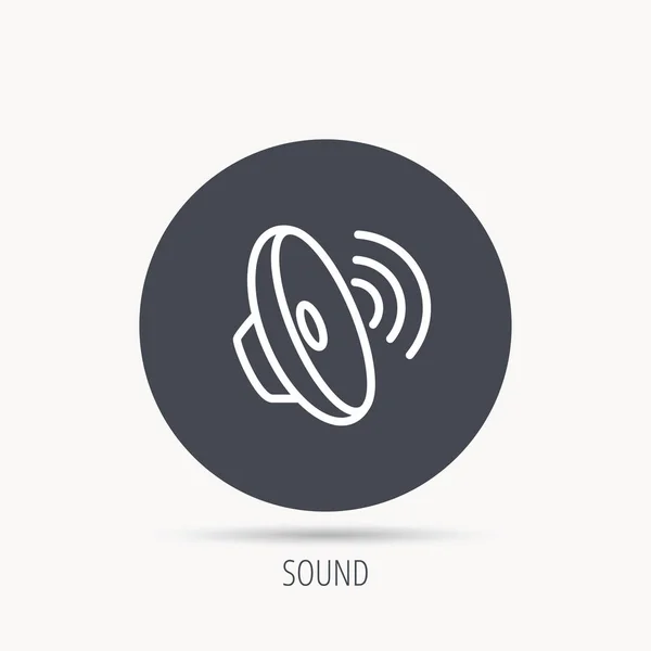 Icône ondes sonores. Signal haut-parleur audio . — Image vectorielle