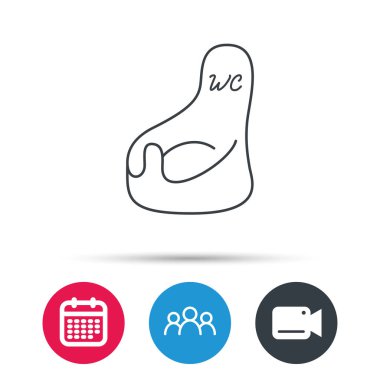 Bebek wc simgesi. Çocuk tuvalet işareti.