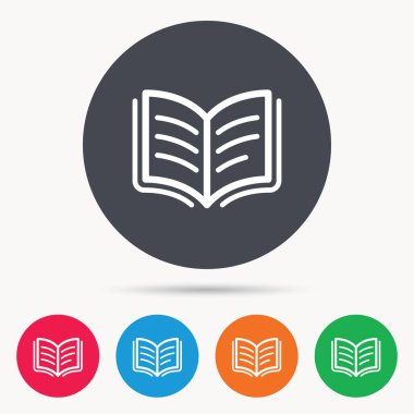 Kitap simgesi. Çalışma edebiyat işareti.
