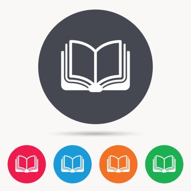 Kitap simgesi. Çalışma edebiyat işareti.