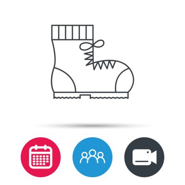 Önyükleme simgesi. Yürüyüş ya da iş ayakkabı işareti.