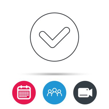 Onay simgesi onaylayın. Daire oturum açma kene.