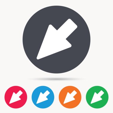 İmleç simgesi. Bilgisayar konumu işaret işareti.