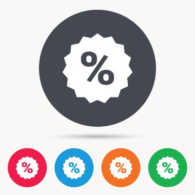 Simge indirim. Satış teklifi yıldız işareti.